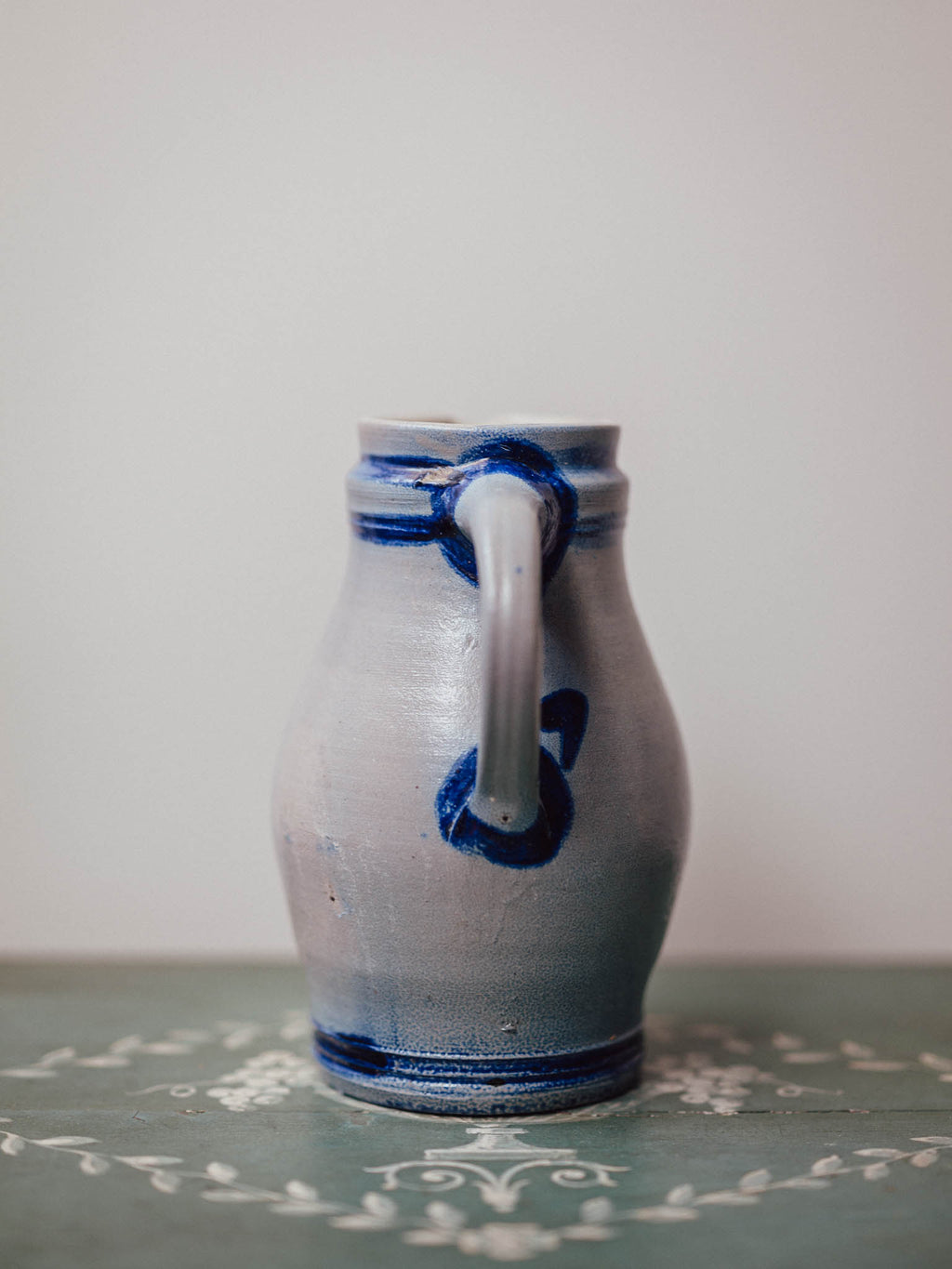 German Salt Glaze Stoneware Jug