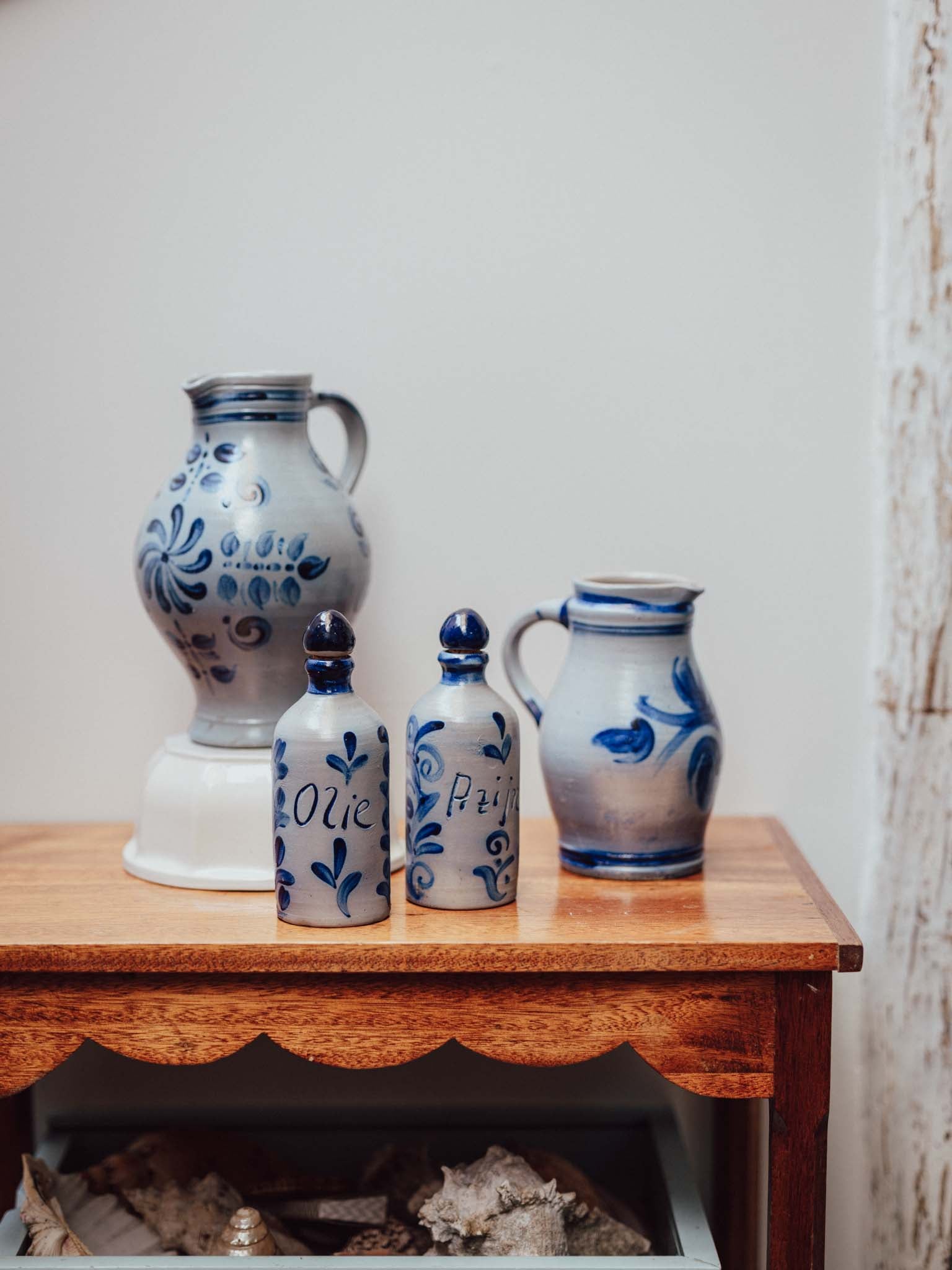 German Salt Glaze Stoneware Jug