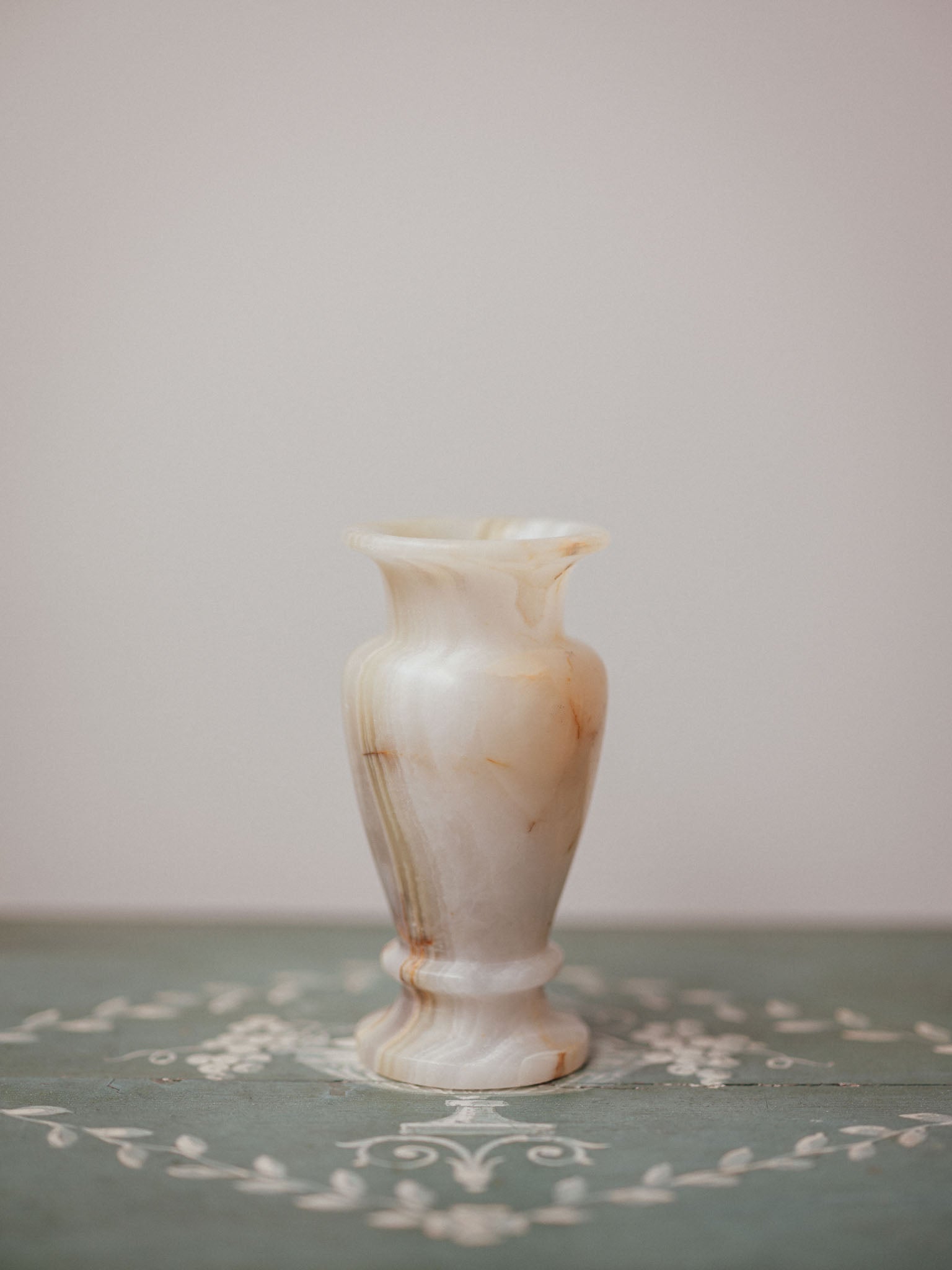 Turned Onyx Baluster Vase