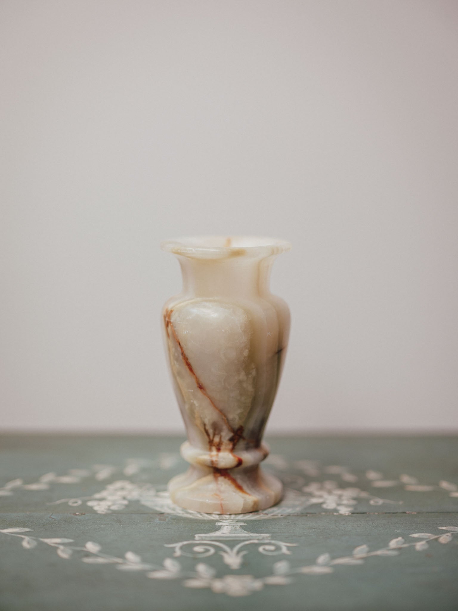 Turned Onyx Baluster Vase