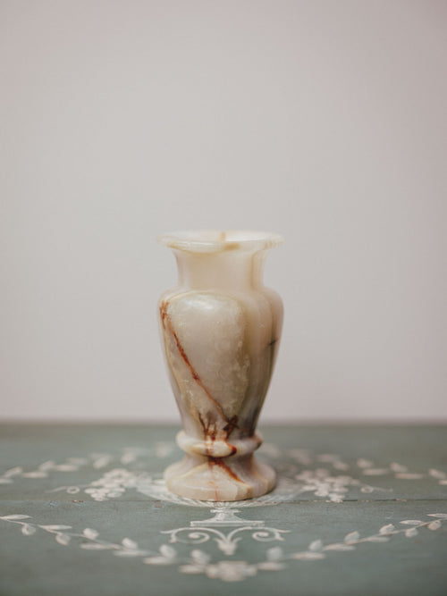 Turned Onyx Baluster Vase
