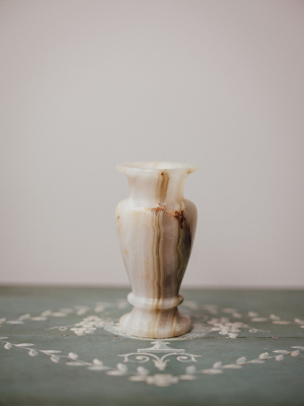 Turned Onyx Baluster Vase