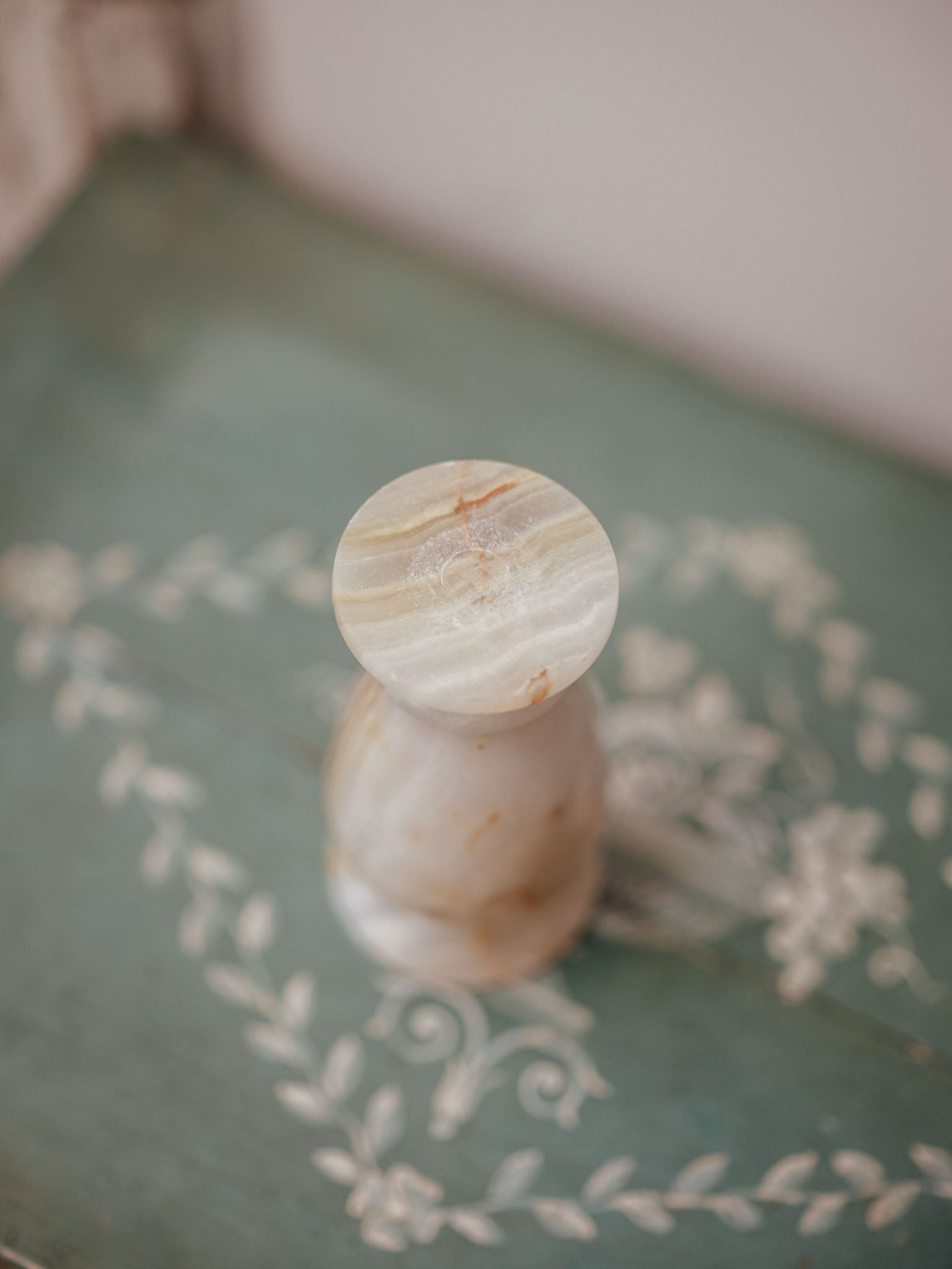 Turned Onyx Baluster Vase