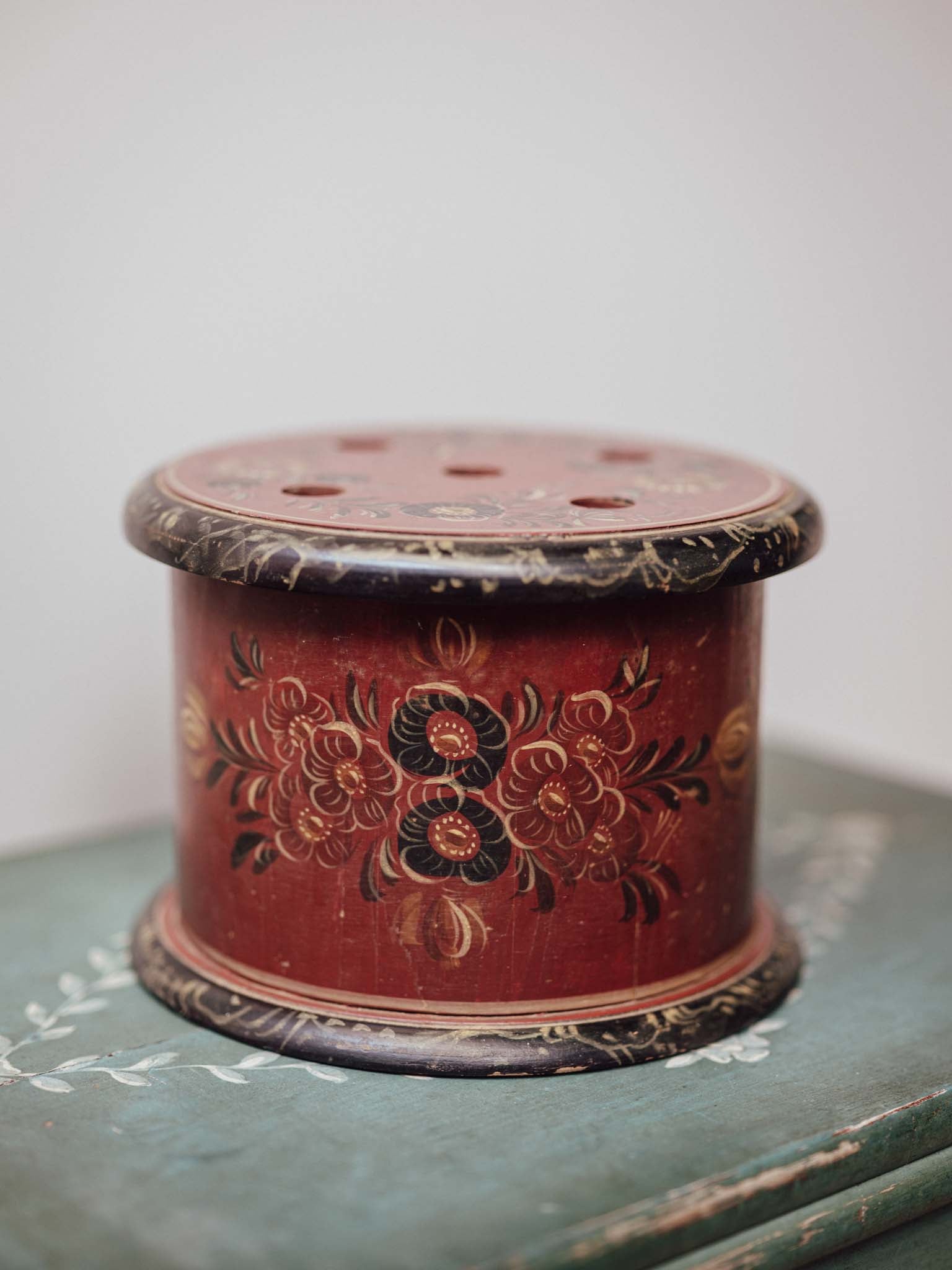 Dutch Hindeloopen Folk Art Foot Warmer