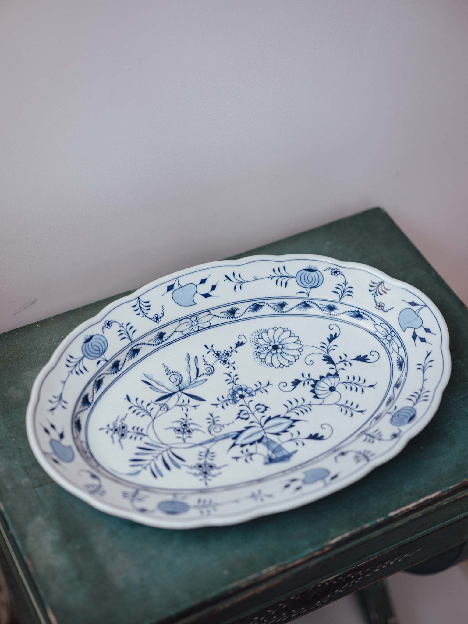 Meissen Blue Onion Oval Serving Platter