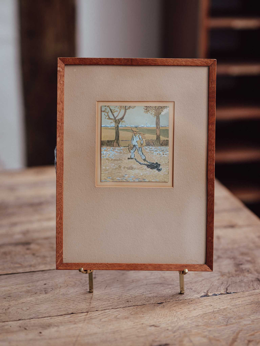 Vintage Framed Print Van Gogh - The Painter on His Way to Work