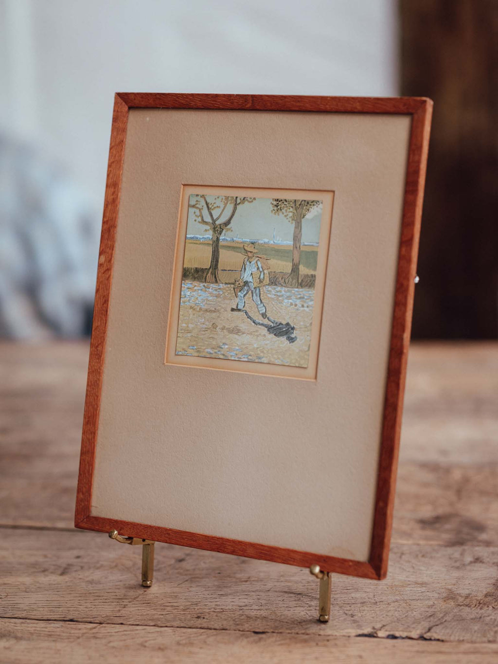 Vintage Framed Print Van Gogh - The Painter on His Way to Work