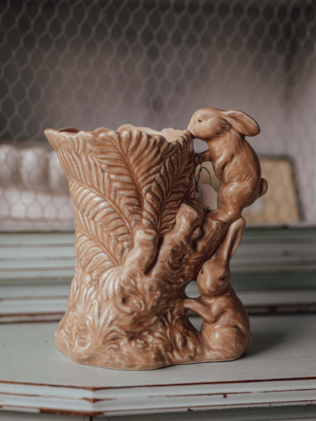 Sylvac Rabbit and Cabbage Vase Model 1318