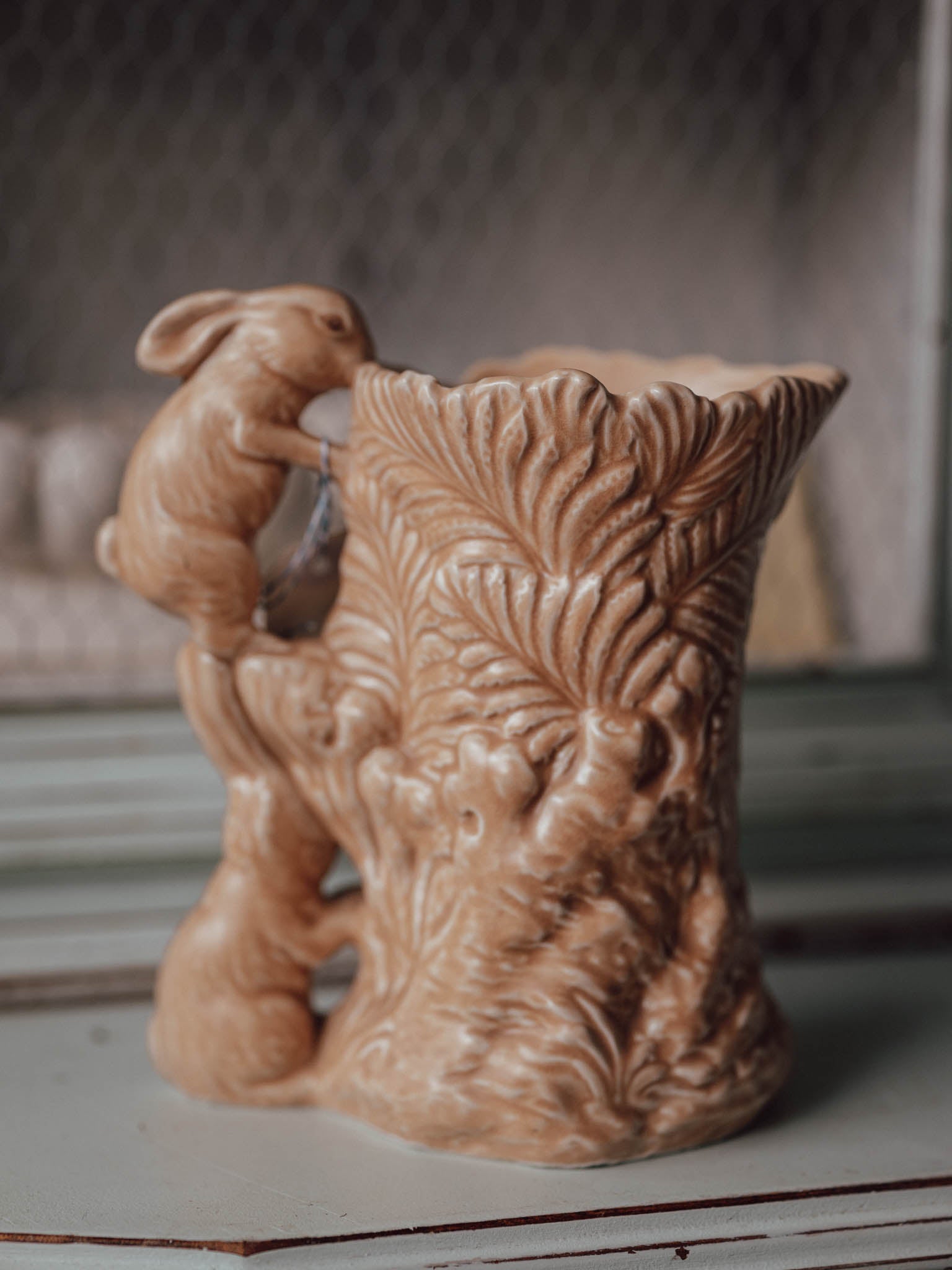 Sylvac Rabbit and Cabbage Vase Model 1318