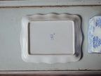 Bridgwood England Blue Willow Butter Dish with Gilt Lotus Finial