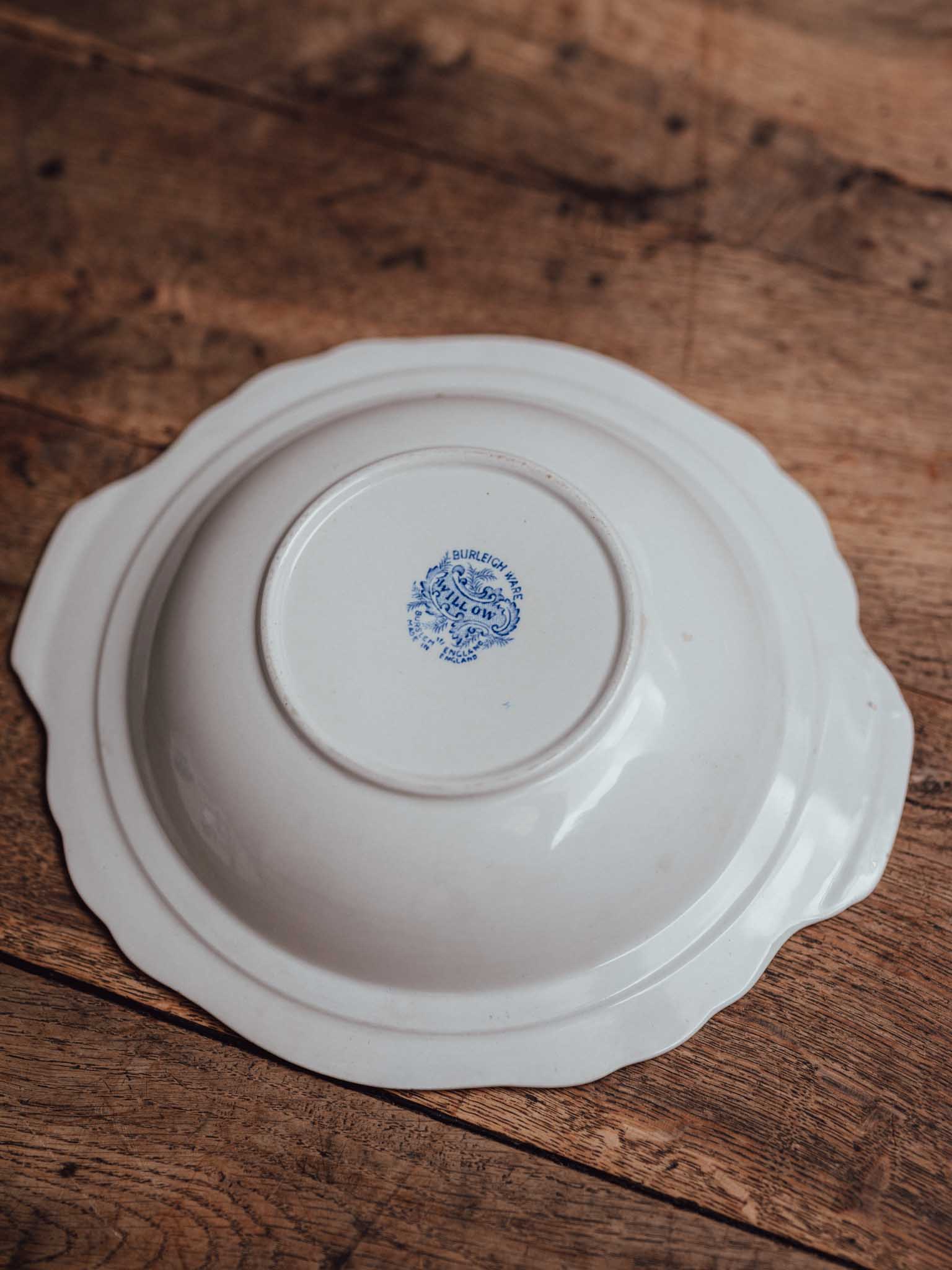 Burleigh Ware Blue and White Chinoiserie Lidded Serving Bowl