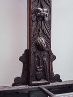 Victorian Ebonised Hall Stand with Mirror and Umbrella Stand