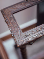 Victorian Ebonised Hall Stand with Mirror and Umbrella Stand