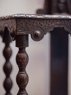 Victorian Ebonised Hall Stand with Mirror and Umbrella Stand