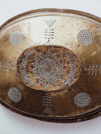 Antique Brass Meat Cover Repurposed as Wall Hanging