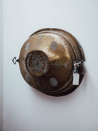 Antique Brass Meat Cover Repurposed as Wall Hanging