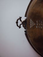 Antique Brass Meat Cover Repurposed as Wall Hanging