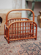 Vintage Rattan Magazine Rack
