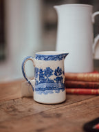 Allertons Blue Willow Transfer-Printed Jug - Staffordshire England