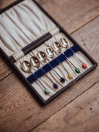 Mid Century Coffee Bean Teaspoons in Original Case