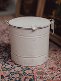 Vintage Painted Tin Pail with Lid