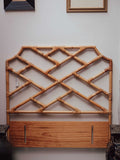 Vintage Rattan and Bamboo 'Chinese Chippendale' Headboard