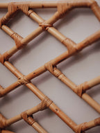 Vintage Rattan and Bamboo 'Chinese Chippendale' Headboard