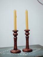 Pair of Hand-Turned Candlesticks