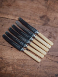 Set of Six Faux Bone Handled Dinner Knives by John McClory & Sons Sheffield