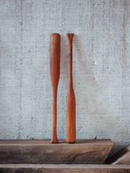 Pair of Vintage Hand Carved Wooden Paddles