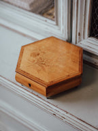 Italian Marquetry Hexagonal Jewellery Box