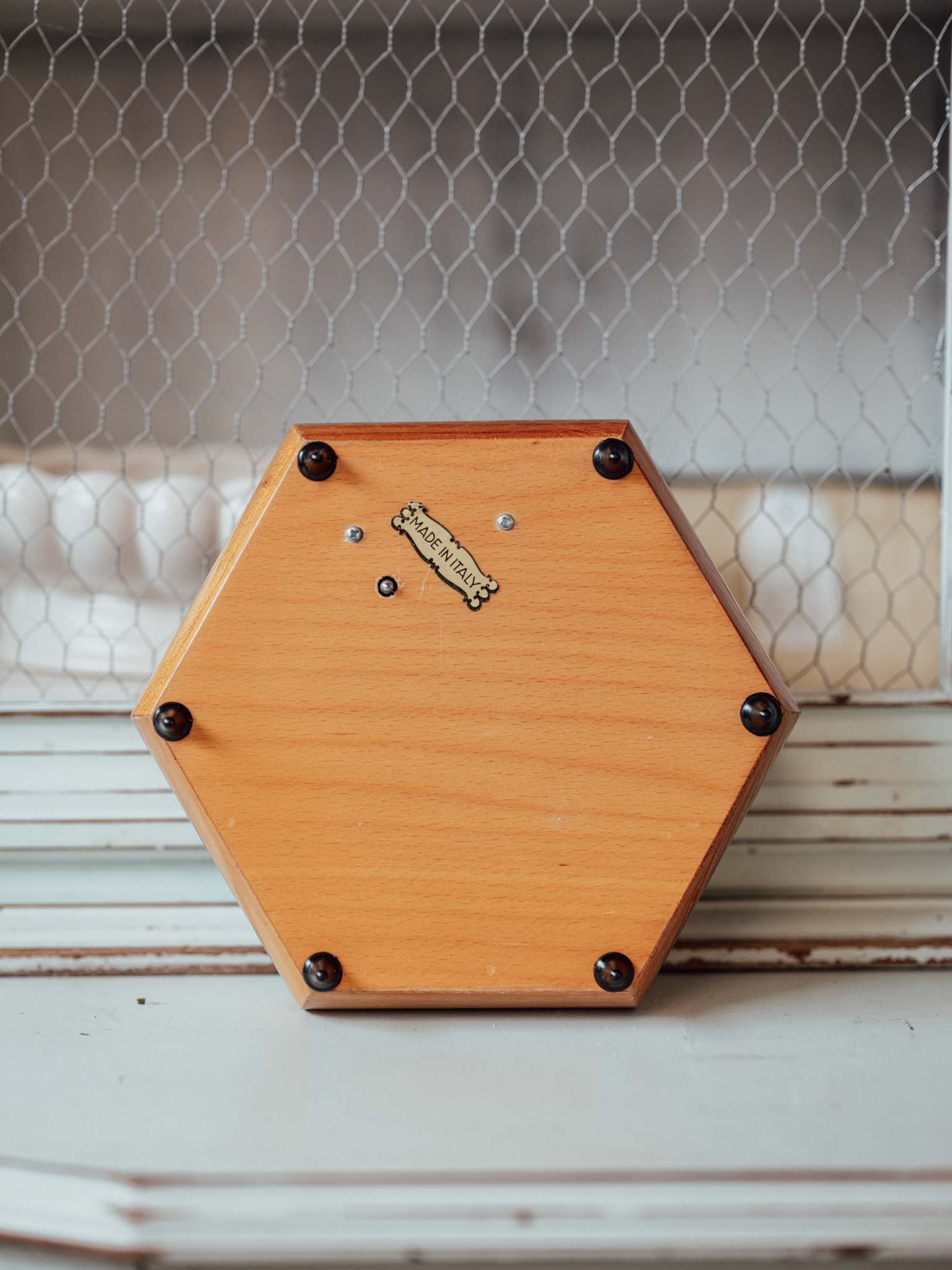 Italian Marquetry Hexagonal Jewellery Box