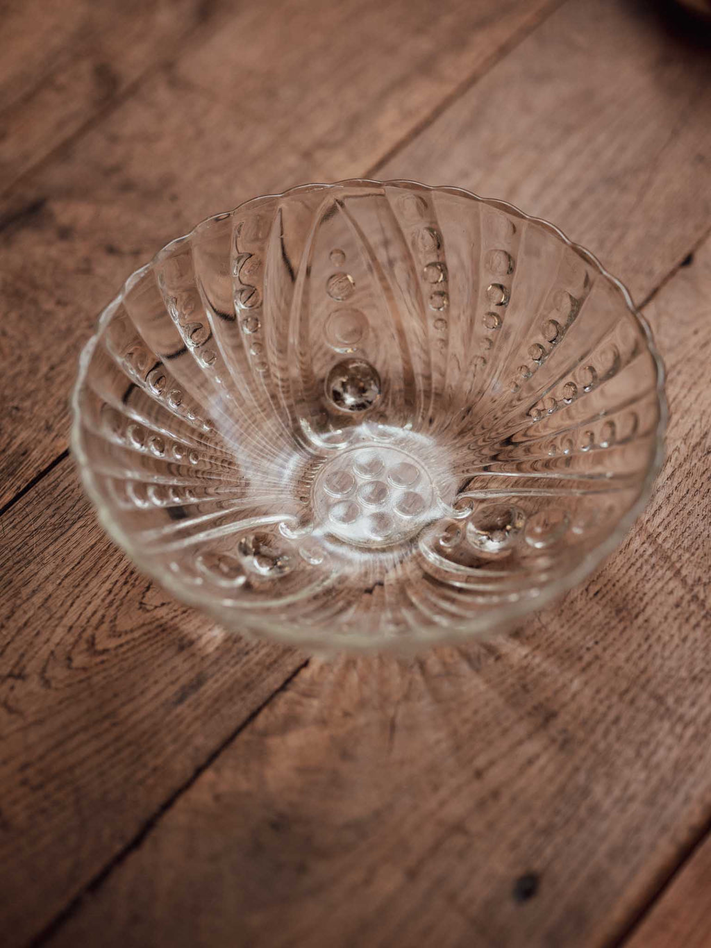 Pressed Glass Sea Urchin Bowl
