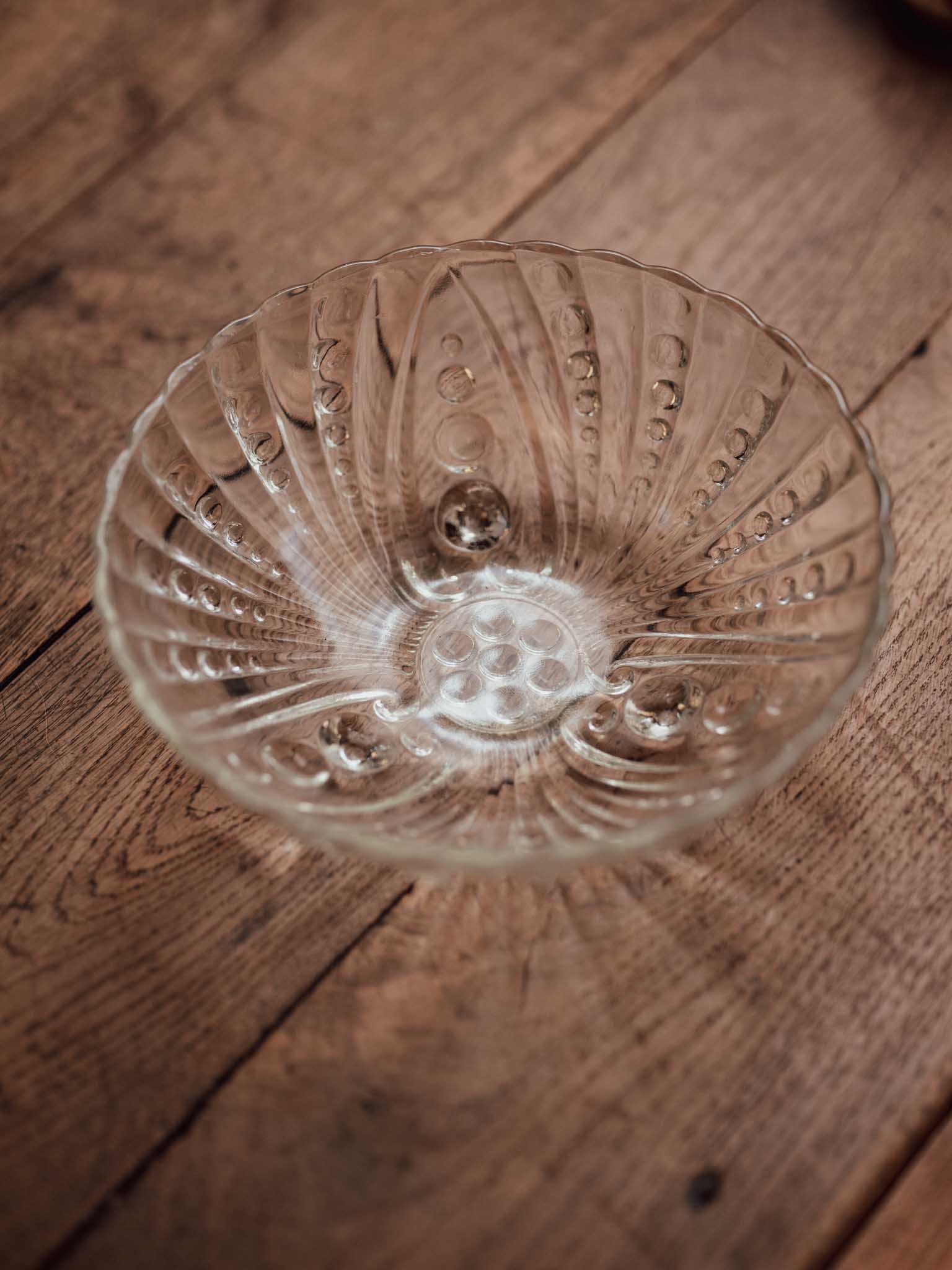 Pressed Glass Sea Urchin Bowl