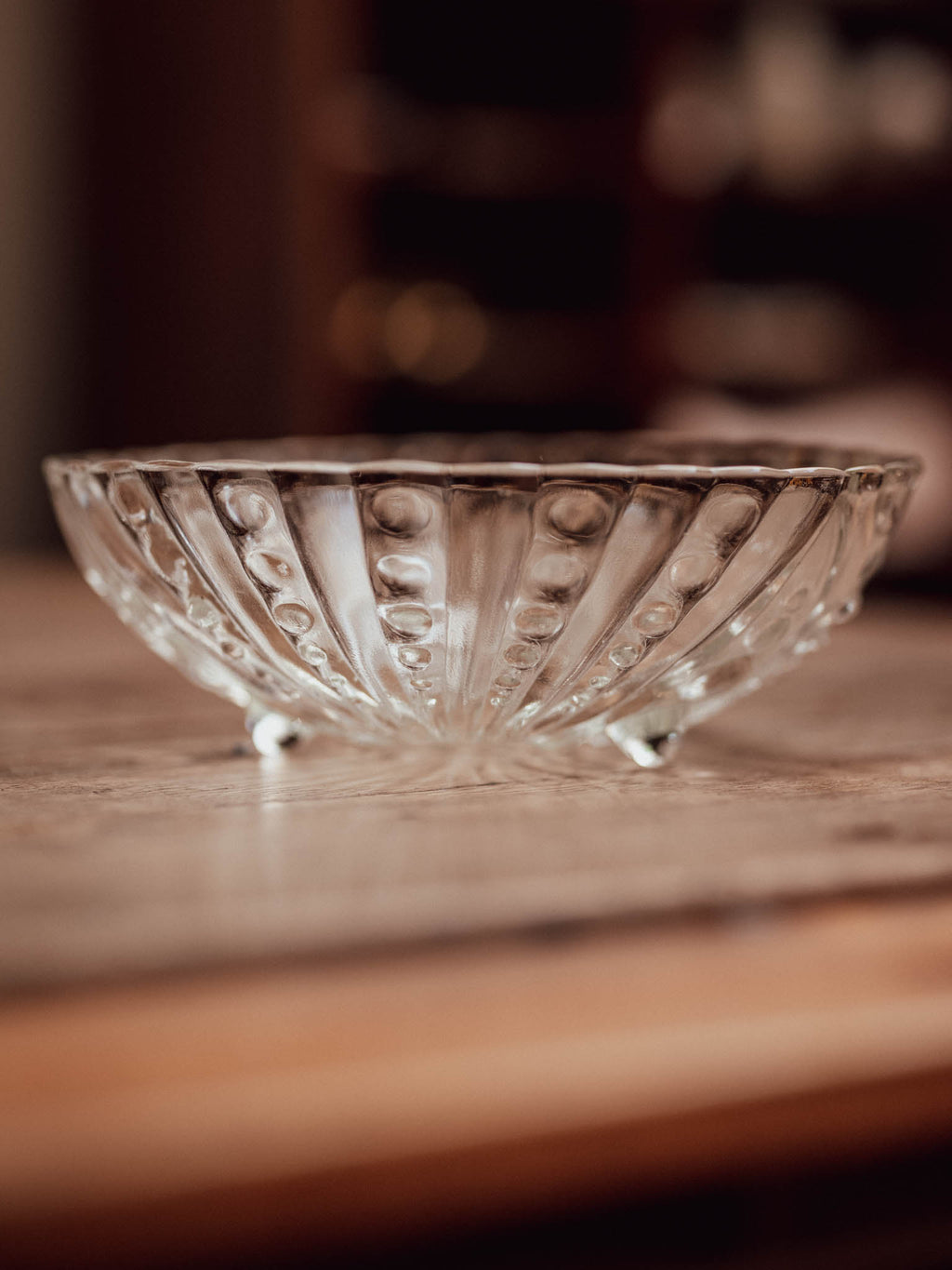 Pressed Glass Sea Urchin Bowl