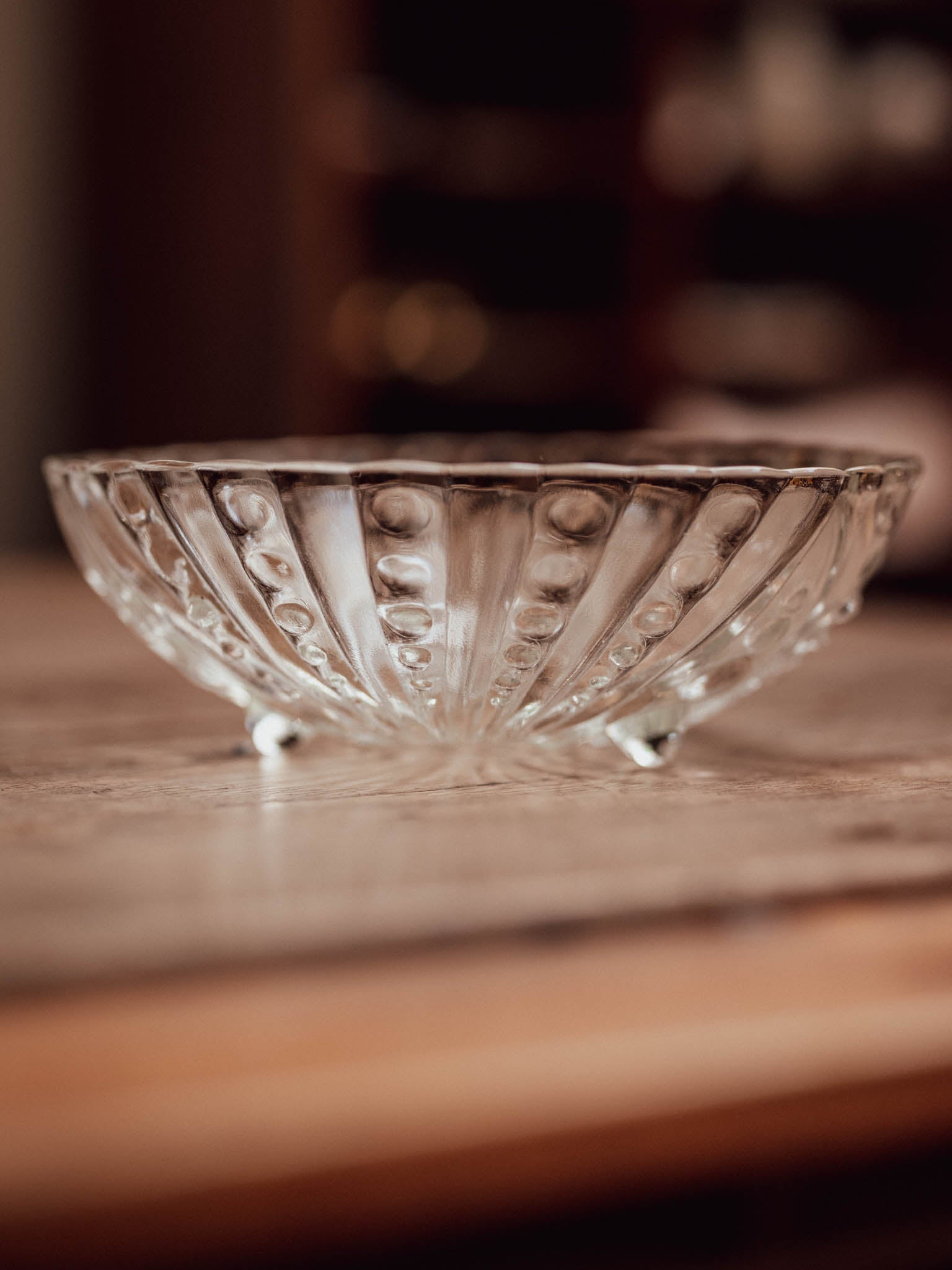 Pressed Glass Sea Urchin Bowl