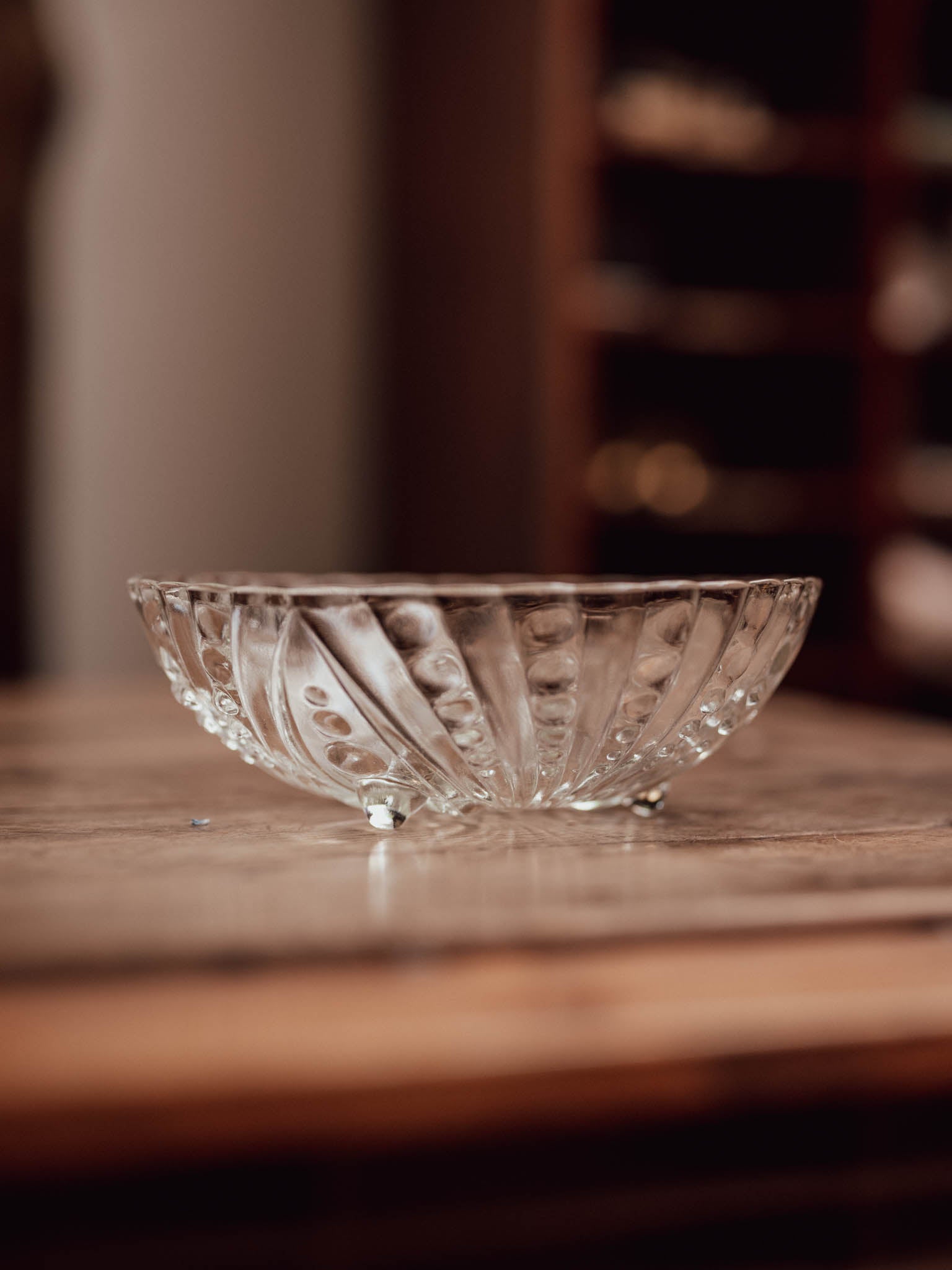 Pressed Glass Sea Urchin Bowl