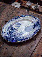 Burleigh Ware 'Britain Beautiful' Blue Transfer Platter