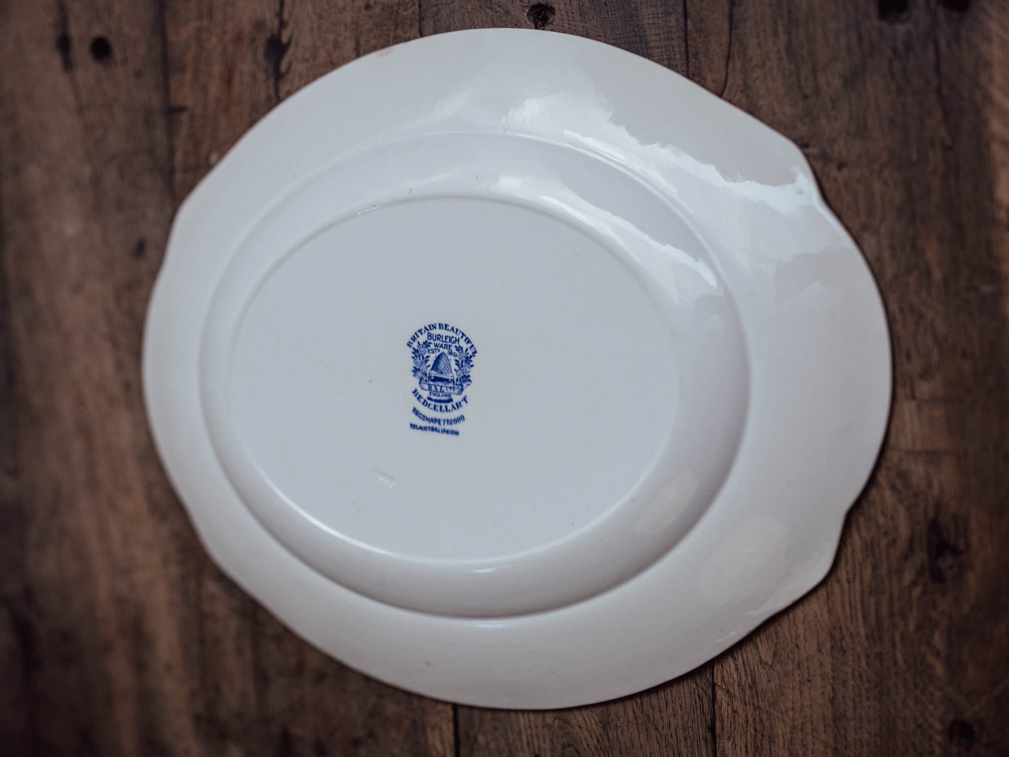 Burleigh Ware 'Britain Beautiful' Blue Transfer Platter