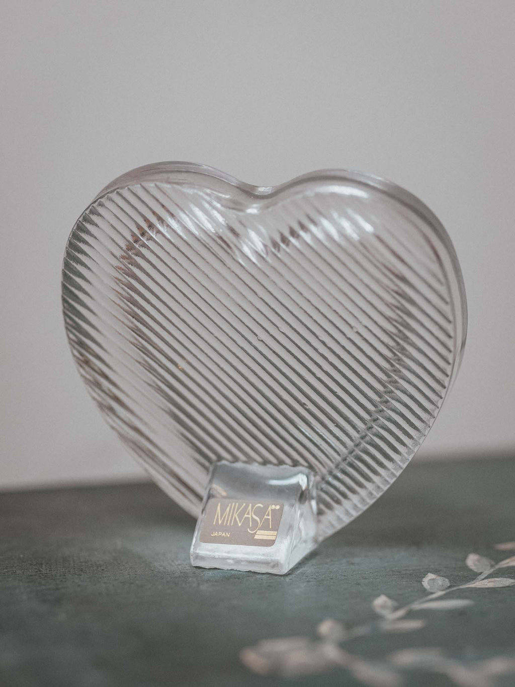 Mikasa Crystal Heart Photo Frame