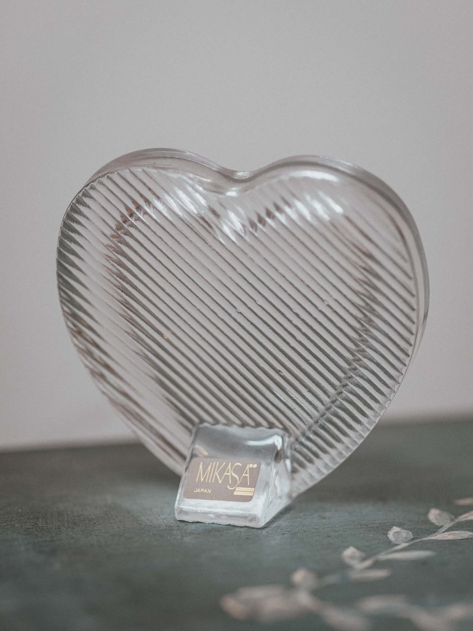 Mikasa Crystal Heart Photo Frame