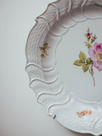 Meissen Neubrandenstein Plate with Pink Rose