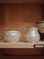 Sadler Gold Scrollwork Jug and Bowl