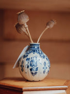 Hand-Painted Delft Blue Bud Vase