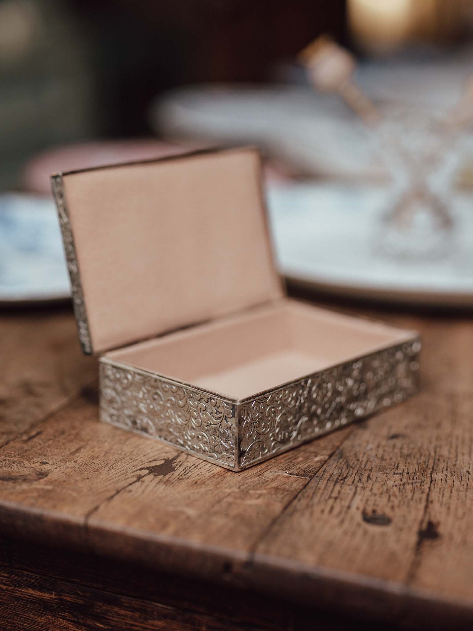 Silverplated ‘Nemo Box’ with Acanthus Scrollwork