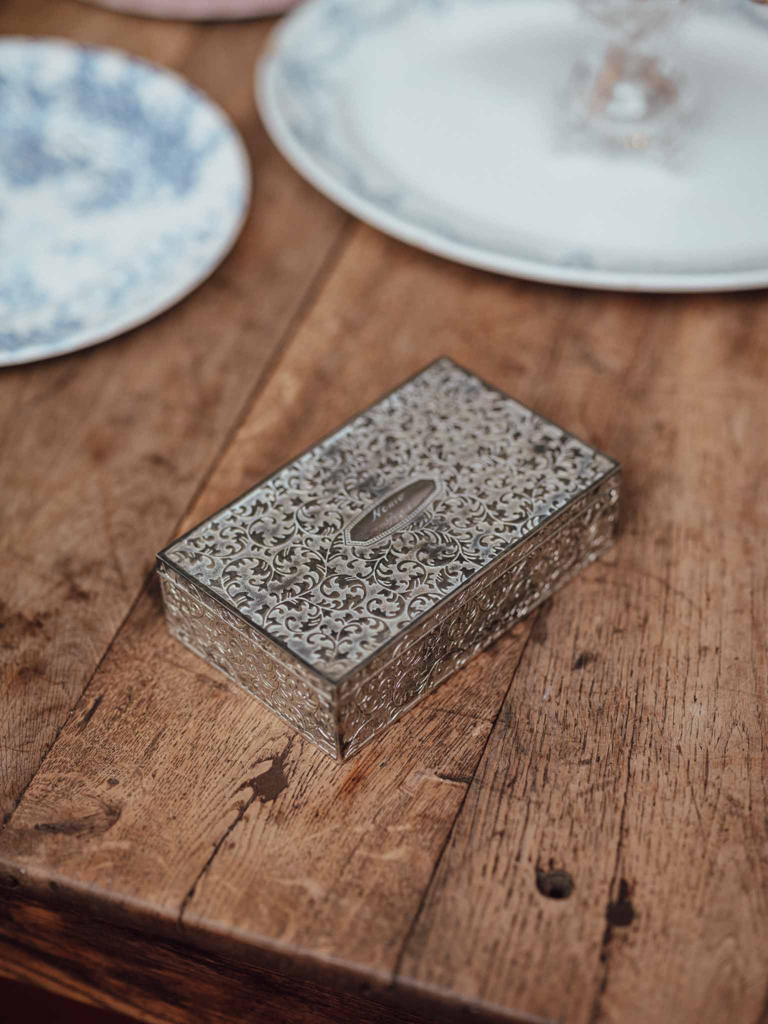 Silverplated ‘Nemo Box’ with Acanthus Scrollwork