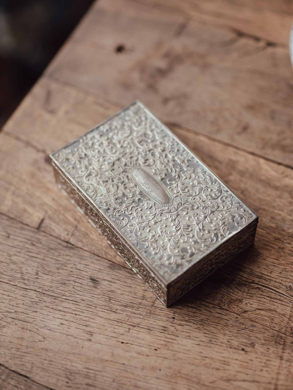 Silverplated ‘Nemo Box’ with Acanthus Scrollwork