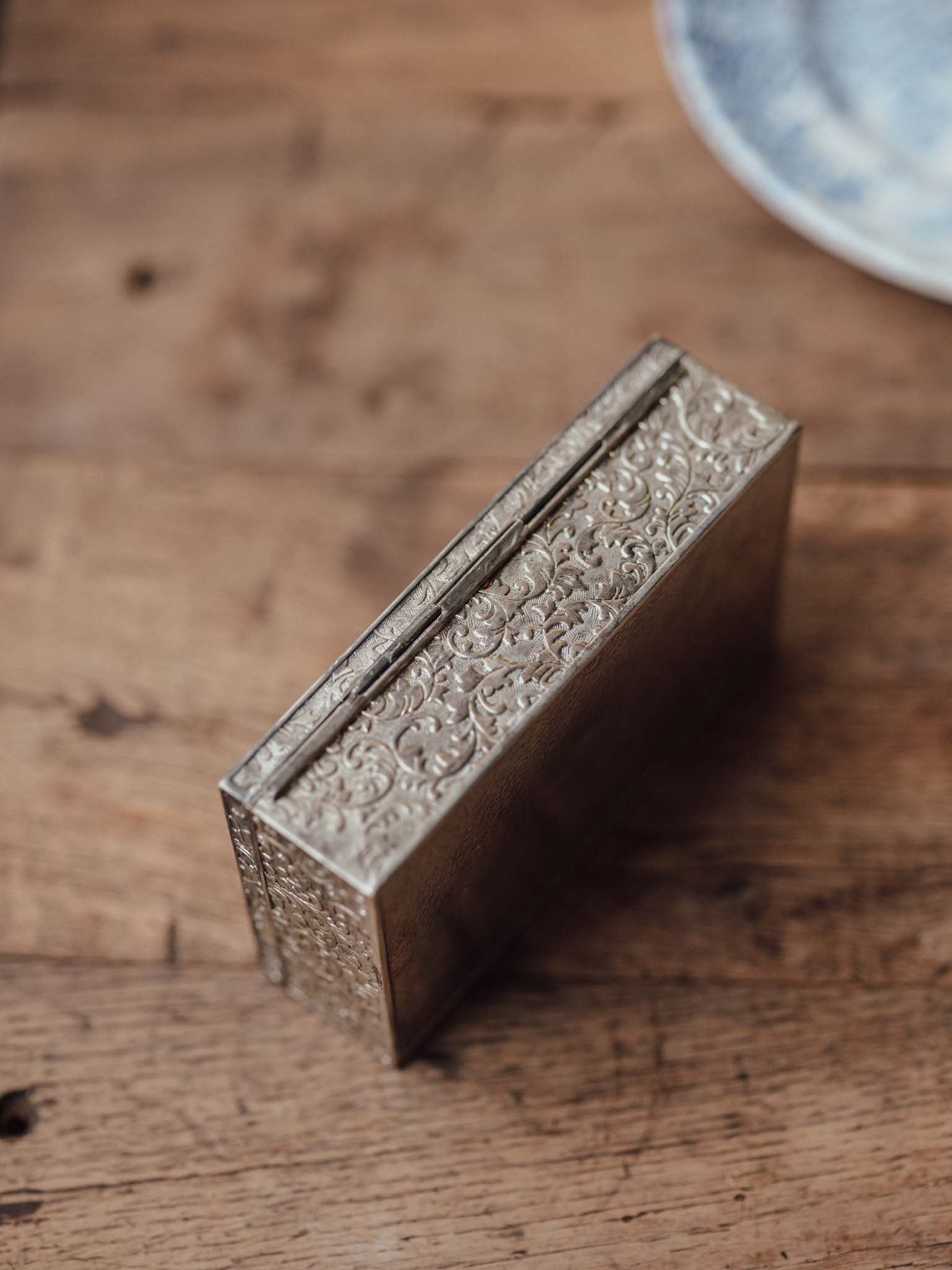 Silverplated ‘Nemo Box’ with Acanthus Scrollwork