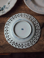 Japanese Blue and White Reticulated Porcelain Plate