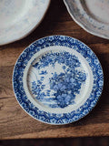 Japanese Blue and White Floral Plate